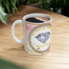 Mug 60 ans de Mariage Noces de Diamant - idée cadeau - tasse anniversaire de Mariage