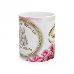 Mug 75 ans de Mariage Noces d'Albatre - idée cadeau - tasse anniversaire de Mariage