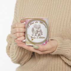 Mug 75 ans de Mariage Noces d'Albatre - idée cadeau - tasse anniversaire de Mariage