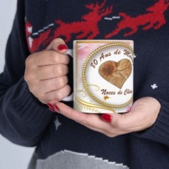 Mug 80 ans de Mariage Noces de Chêne - idée cadeau - tasse anniversaire de Mariage