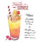 Plaque Recette Cocktail Téquila Sunrise en aluminium - Plaque décorative