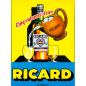 Plaque déco Pastis Ricard en aluminium vintage rétro 15x20cm