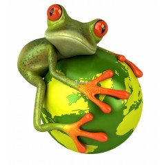 Sticker Grenouille Ma Planete