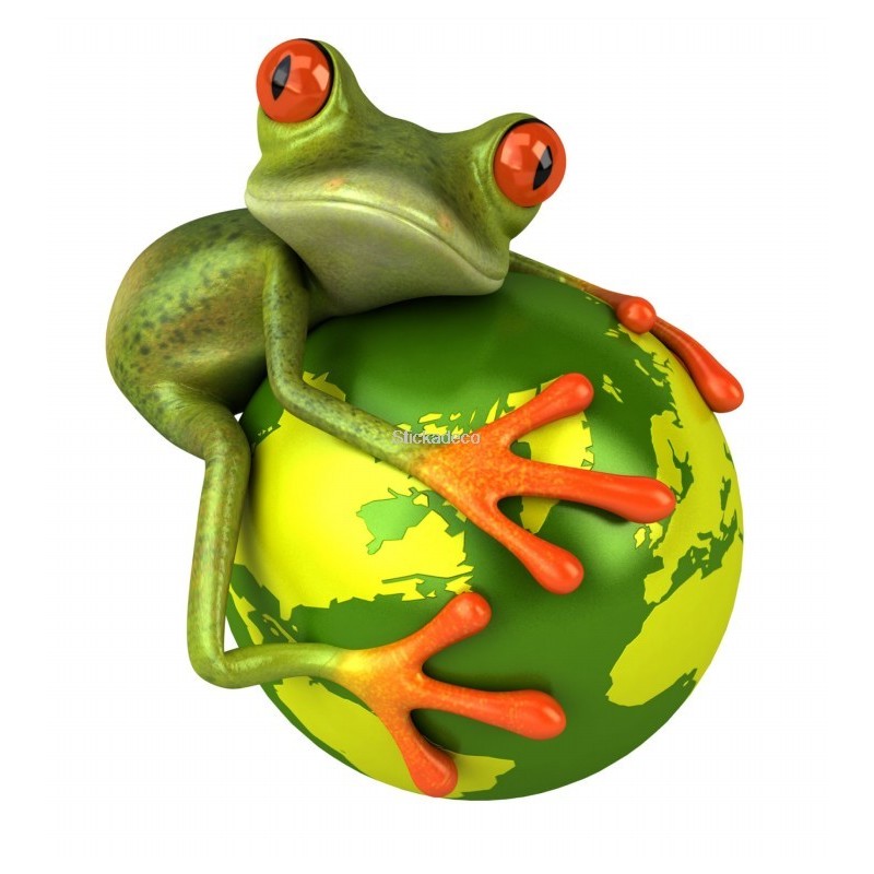 Sticker Grenouille Ma Planete