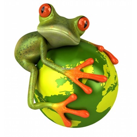 Sticker Grenouille Ma Planete