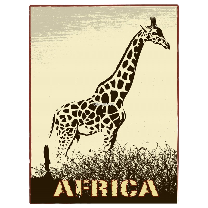 Sticker Africa girafe