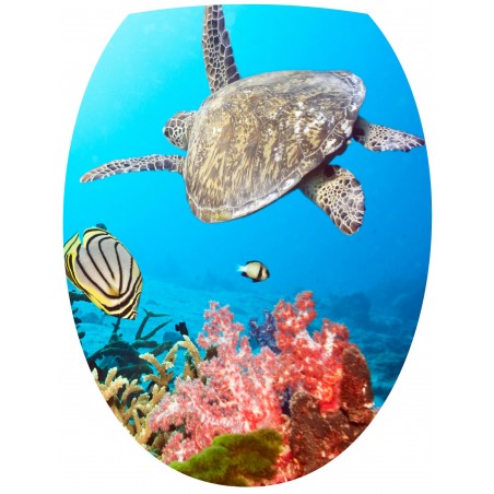 Sticker Abattant de WC Tortue Caraibes