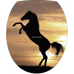 Sticker WC, sticker pour abattant de WC Cheval