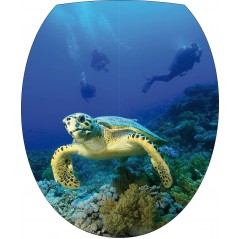 Sticker WC, sticker pour abattant de WC Tortue plongeurs