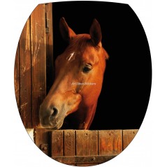 Sticker WC, sticker pour abattant de WC Cheval