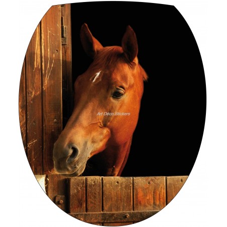 Sticker WC, sticker pour abattant de WC Cheval