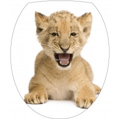 Sticker WC, sticker pour abattant de WC Lionceau